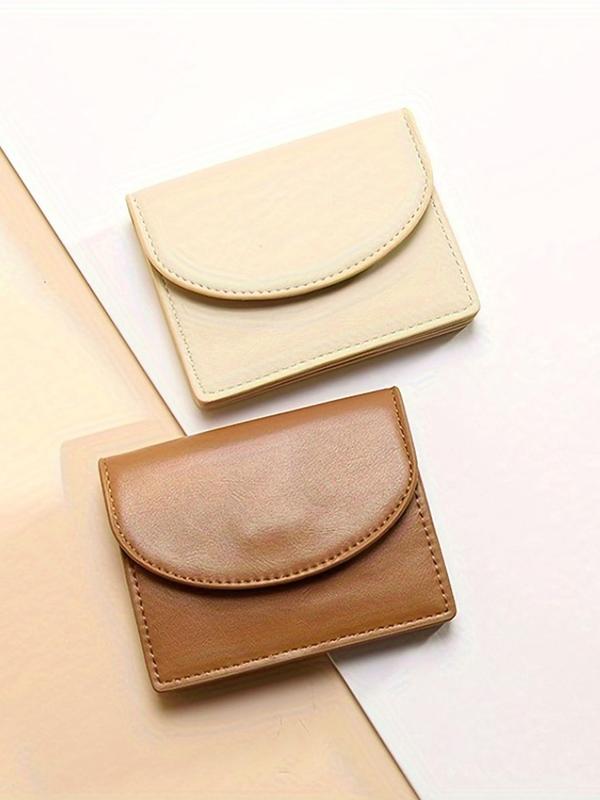 Women's Minimalist Style Plain Color Card Holder, Casual Trendy Magnetic Closure Card Holder, Fashionable Wallet for Daily Use