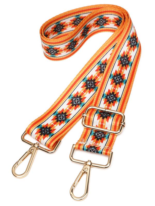 Ethnic Pattern Bag Strap, Adjustable Boho Style Bag Strap, Fashionable Bag Strap for Women & Girls for Daily Use