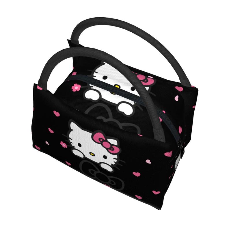 Cute Cat Lunch Box Reusable Insulated Thermal Cooler Anime Merch Totes Lunch Bag Office Picnic Travel For Women Adults Gifts