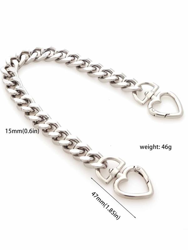 Heart Shaped Bag Chain Extender, Fashionable Bag Strap Extender for Women's Handbag, Trendy All-match & Exquisite Bag Accessories for Daily Use