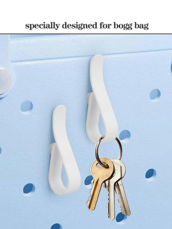 Minimalist Bag Charms for Beach Bag, 4 Counts set Insertable Bag Hooks for Bogg Bag, Plug-in Bag Hooks for Beach Tote for Key, Water Bottle Storage