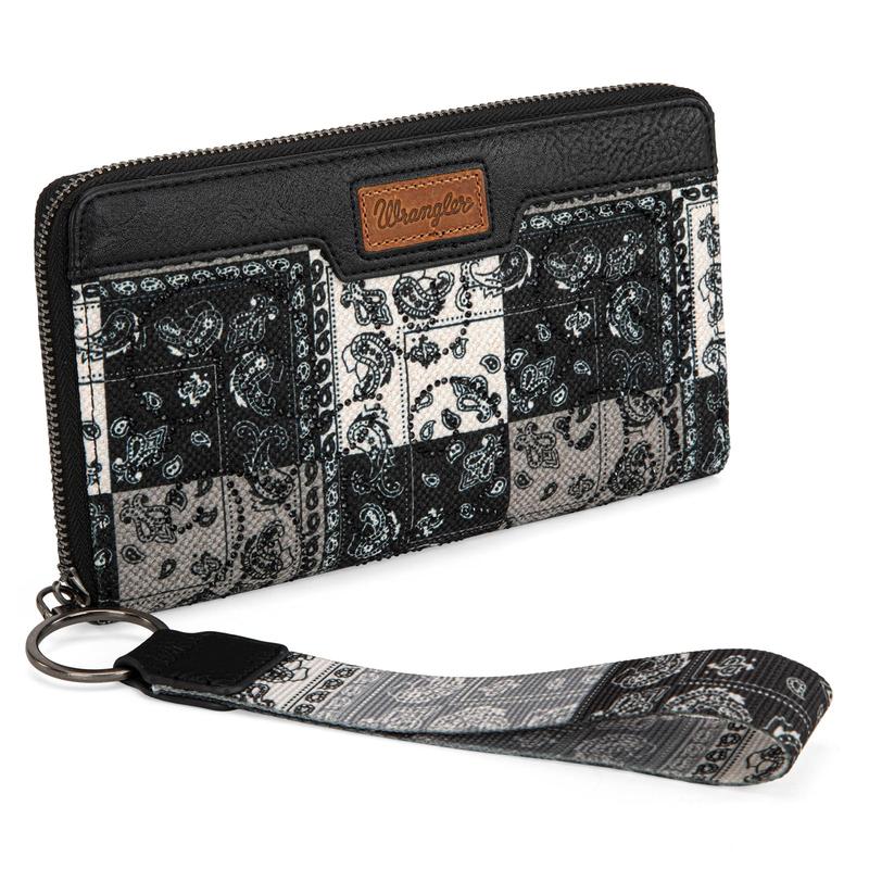 Wrangler Large Bifold Wristlet Wallets for Women Cash Wallet