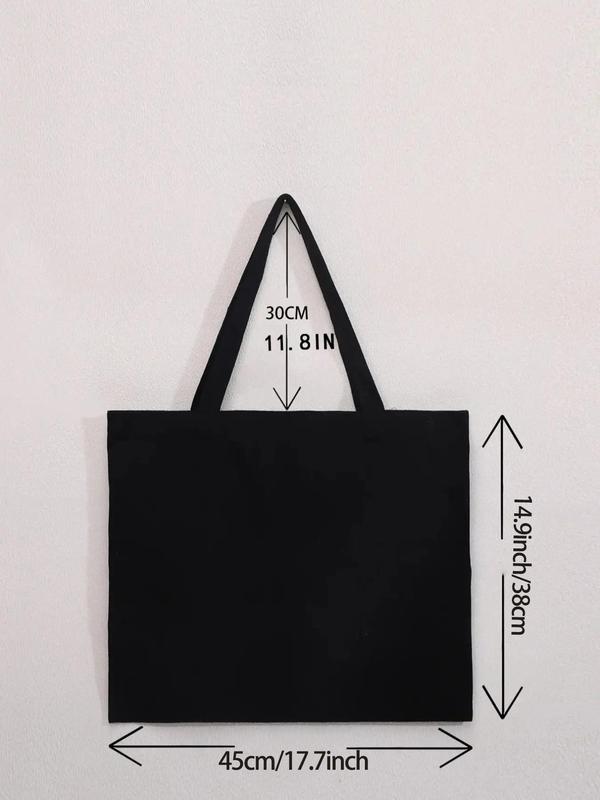 Women's Summer Simple Plain Versatile Large Capacity Tote Bag, Casual Shopping Storage Shoulder Bag, Teen Girl Women College Students