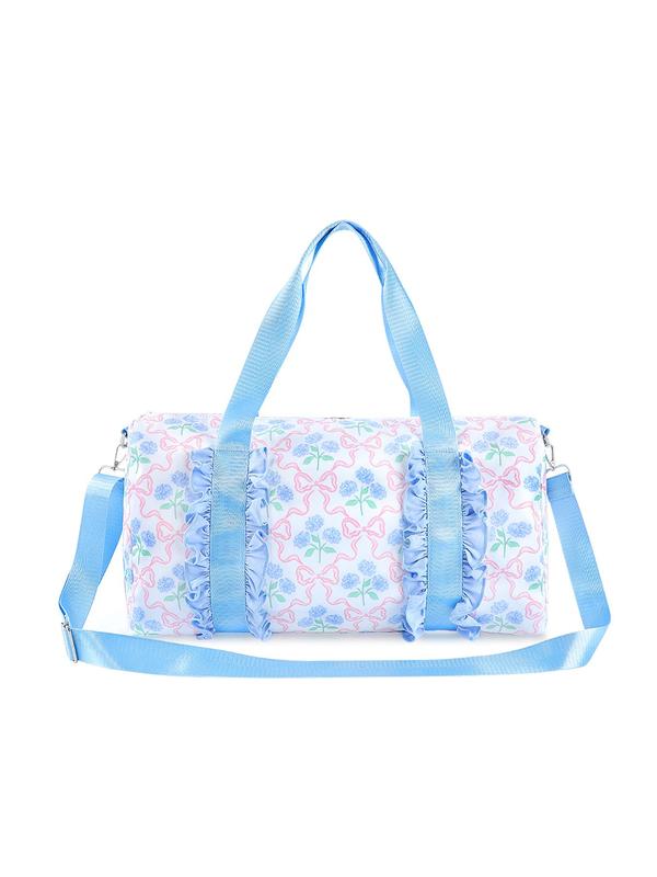 Floral Pattern Travel Bag, Lightweight Comfortable Travel Organizers, Travel Organizer for Women, Suitable for Commuting, Holiday and School Supplies