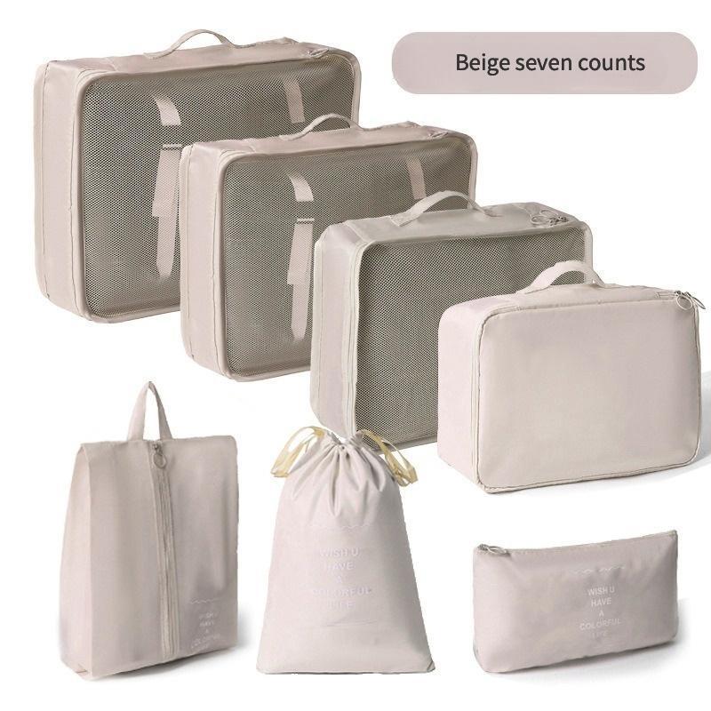 Large Capacity Travel Storage Bag Set, 7 Counts set Collapsible Clothes Storage Bag, Travel Essentials for Clothes, Bedding, Toys, Books