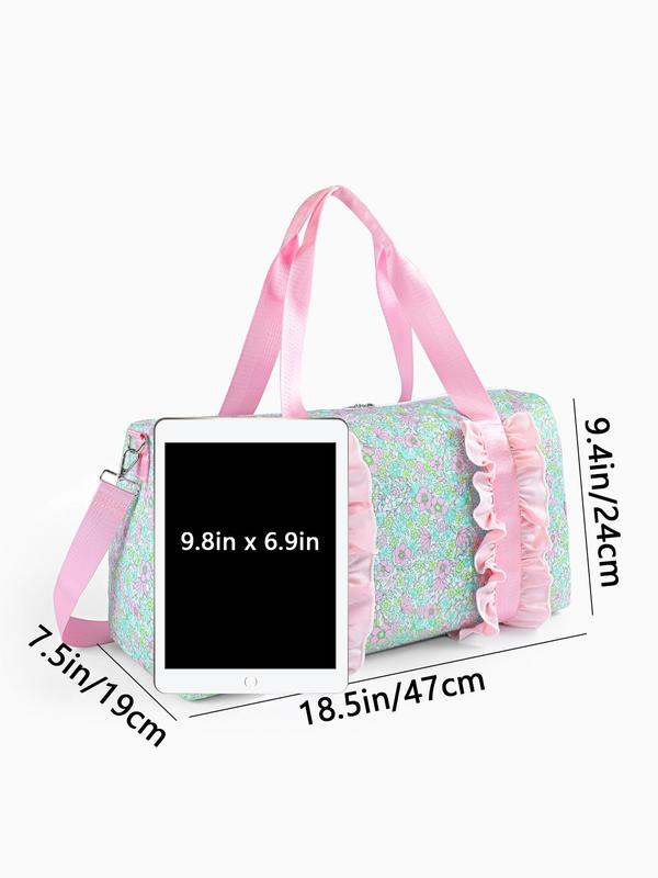 Floral Pattern Travel Bag, Lightweight Comfortable Travel Organizers, Travel Organizer for Women, Suitable for Commuting, Holiday and School Supplies