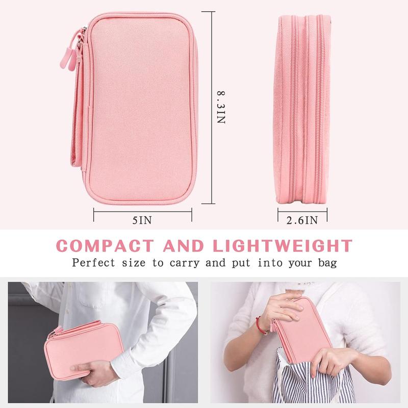 Travel Cable Organizer Bag Pouch Electronic Accessories Carry Case Portable Double Layers All-in-One Storage Bag for Cable, Cord, Charger, Phone