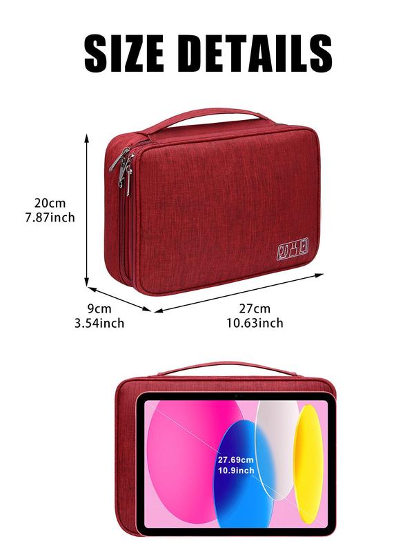 3 Layer Digital Storage Bag, Multi-functional Data Cable Power Bank Earphone Storage Bag, Travel Organizer for Men & Women