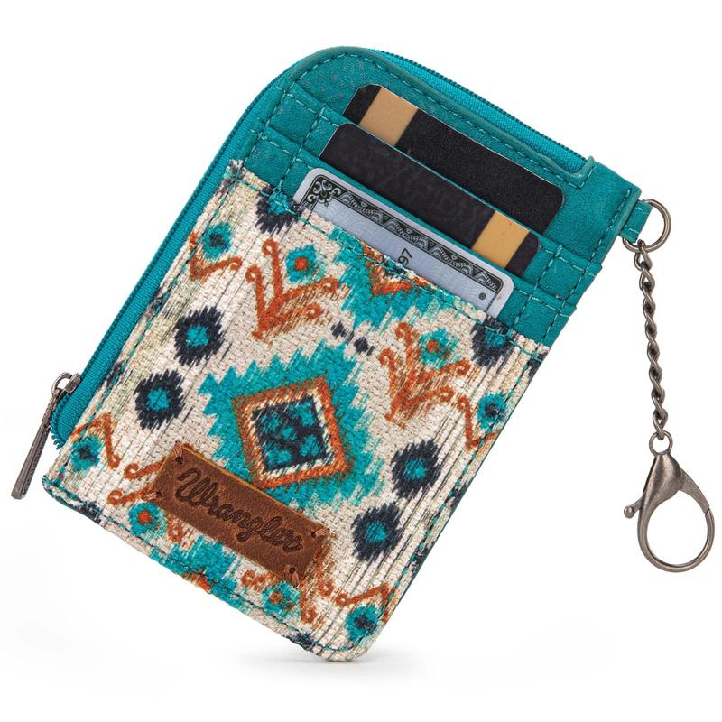 Wrangler Southwestern Art Print Mini Zip Card Case Collection