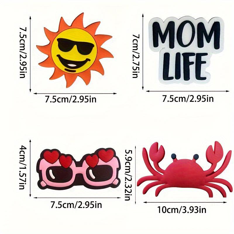 Cute Cartoon Sea Life Charms for Bogg Bag, 8 Counts set Soft Pvc Charms Accessories for Women Rubber Beach Bag Tote Handbag Decoration, Fashionable Accessories, Gym Bag