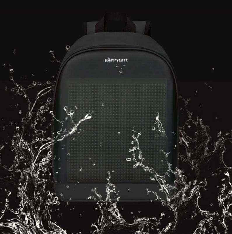 Happysite LED Backpack with Programmable & Full Color Screen, Motorcycle Backpack, Waterproof Shoulder Travel Backpack, Laptop Backpack