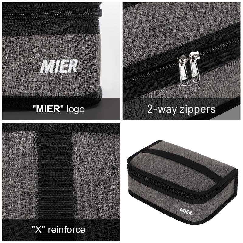 MIER Portable Thermal Insulated Mini Lunch Bag Leakproof Lunch Cooler Box For Outing, Camping, Traveling