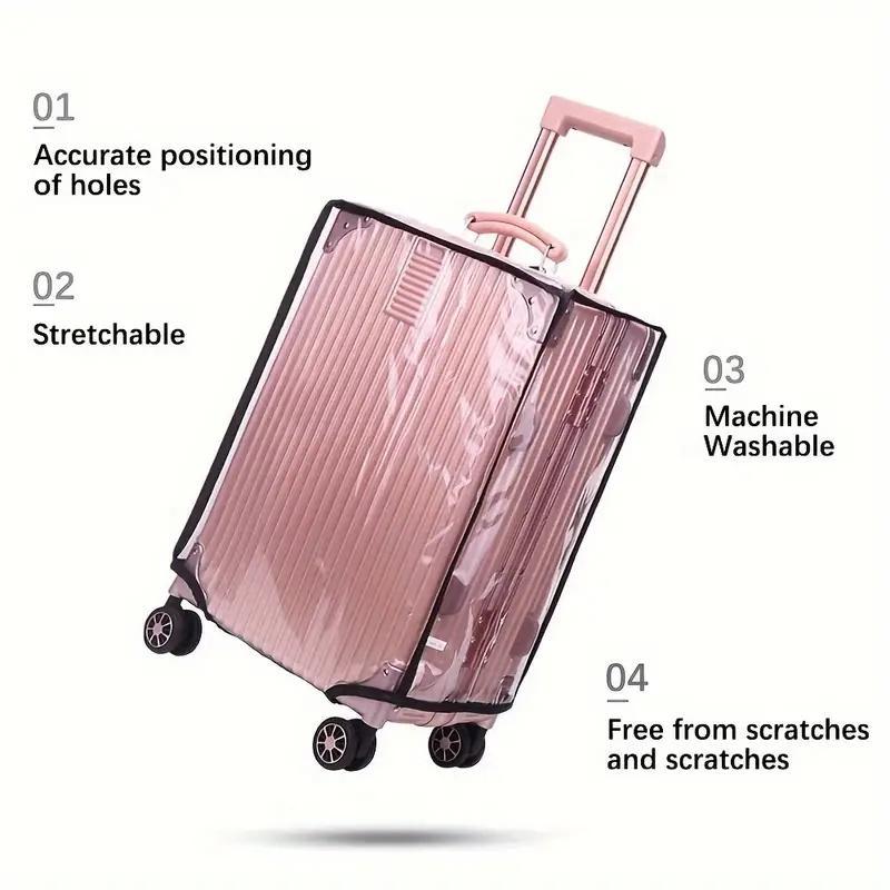 Transparent Luggage Protective Cover, 1 Count Room Accessories Dustproof Bag for Traveling Case, Waterproof Bag for Suitcase, Fall Gifts, Travel Essentials, Christmas Gifts, Christmas Decorations