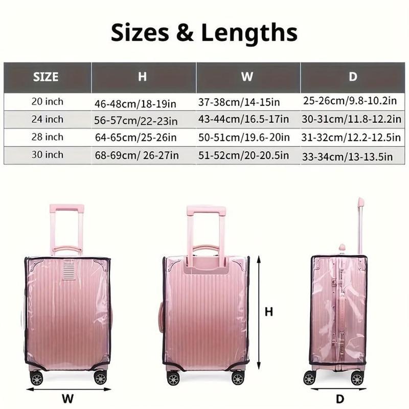 Transparent Luggage Protective Cover, 1 Count Room Accessories Dustproof Bag for Traveling Case, Waterproof Bag for Suitcase, Fall Gifts, Travel Essentials, Christmas Gifts, Christmas Decorations