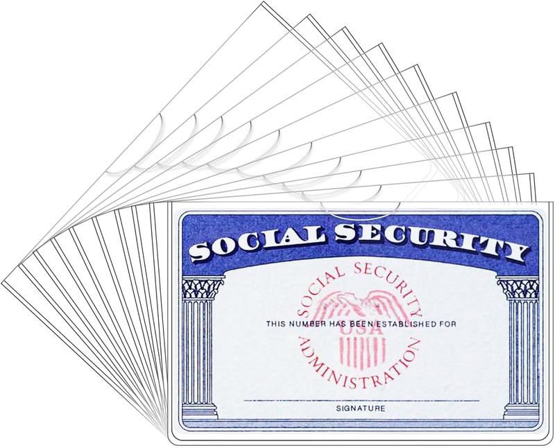 Limited Christmas Sale: 6 Pack Social Security & Medicare Card Protector Sleeves, Protective Cases for SSN, Credit Card, Driver’s License (3.8x2.32in)