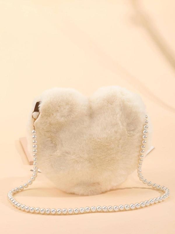 Faux Pearl Decorated Beaded Bag Strap, Elegant Simple Plain Color Bag Strap, Fashionable Bag Accessories for Women & Girls