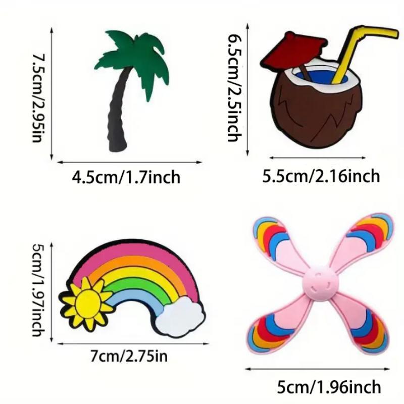 Cute Cartoon Sea Life Charms for Bogg Bag, 8 Counts set Soft Pvc Charms Accessories for Women Rubber Beach Bag Tote Handbag Decoration, Fashionable Accessories, Gym Bag