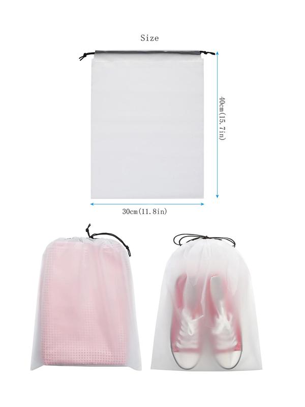 Clear Summer Travel Organizers Storage Bags, Drawstring Shoes Organizers, Unisex Travel Clothes Storage Bag, Shoes Storage Organizer for Travel, Outing, Daily Use, Travel Essential