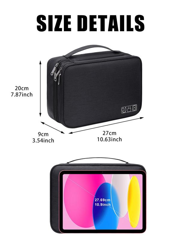 3 Layer Digital Storage Bag, Multi-functional Data Cable Power Bank Earphone Storage Bag, Travel Organizer for Men & Women