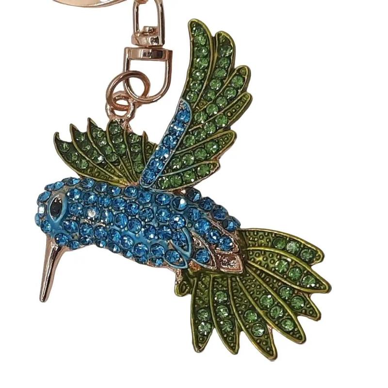 Happy the Hummingbird - Rhinestone Charm for Bags, Keys and Phones and More