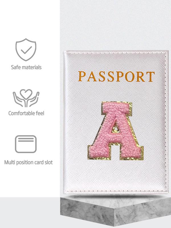 Letter Embroidery Passport Case, Cute Travel Wallet, Personalization Passport Holdercover, Perfect Vacation Travel Accessories