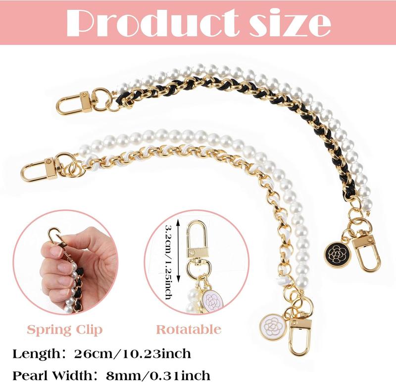 2 count Bag Extender Chain Purse Strap Extenders for Handbags Purse Extender  Chain Chain Purse Strap Replacement Purse Accessories Bag Charms for Handbags Purse Making Supplies