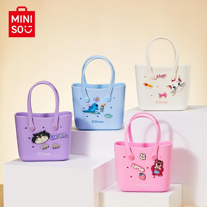 Disney Mini Lunch Bag For Women EVA Lunch Tote Bag Cute Crocs Design Durable Lunch Bags For Girls Small Size Pink Purple Beige With Handle Cute Bento Bags For Tutorial School Work