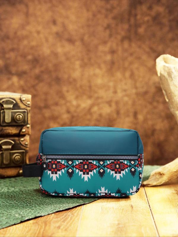 Boho Style Ethnic Pattern Zipper Clutch, Lightweight Storage Bag, Casual Trendy Versatile High-quality Daily Commuting Bag, Girl Fashionable Shopping Bag