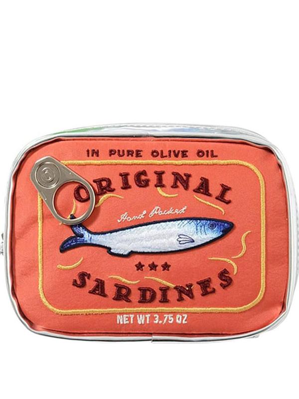 Cute Sardines Can Design Makeup Bag, Multi-functional Zipper Makeup Organizer Pouch, Versatile Storage Bag for Skincare