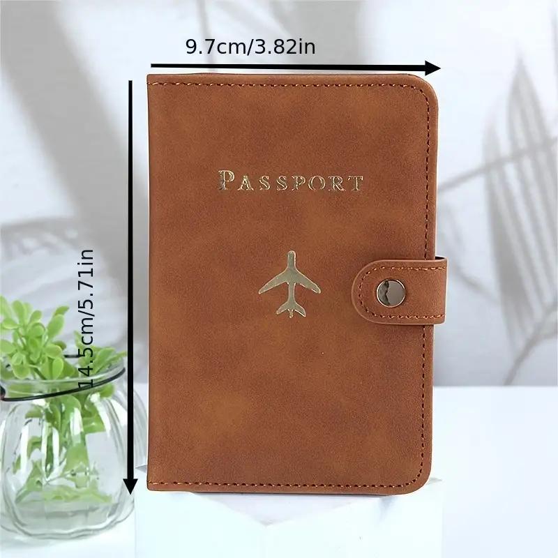 Passport Holder, 1 Count Multi-card Pu Leather Passport Case, Travel Document Storage Bag for Men & Women