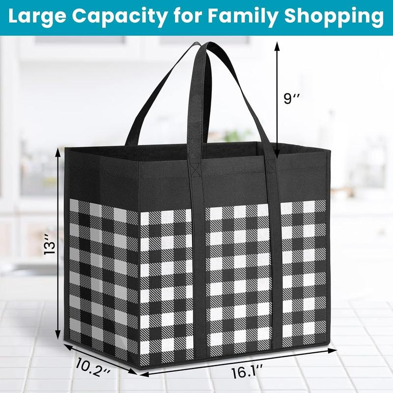 Reusable Grocery Bags,4-Pack, Foldable Reusable Shopping Tote Bags bulk with Reinforced Handles,Large Storage Bags with Water Resistant Coating for Groceries,Multipurpose