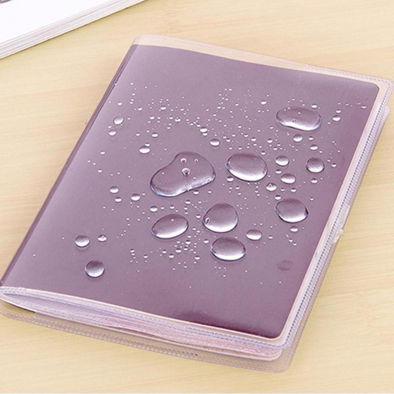 2024 Outdoor Letter Pattern Passport Holder, 1 Count Portable Simple Solid Color Passport Organizer for Outdoor Travel