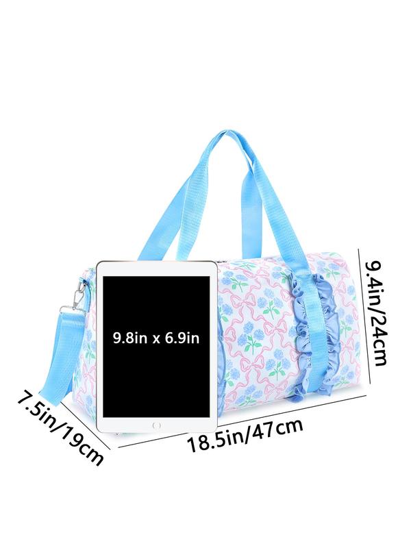 Floral Pattern Travel Bag, Lightweight Comfortable Travel Organizers, Travel Organizer for Women, Suitable for Commuting, Holiday and School Supplies