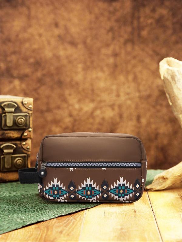 Boho Style Ethnic Pattern Zipper Clutch, Lightweight Storage Bag, Casual Trendy Versatile High-quality Daily Commuting Bag, Girl Fashionable Shopping Bag