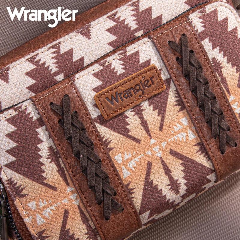 Wrangler Southwestern Printed Crossbody Purse With Wallet Compartment