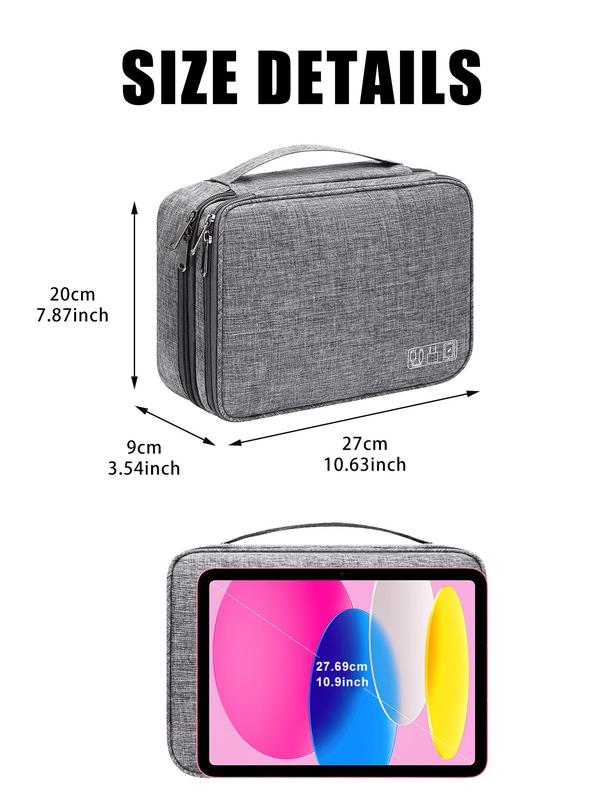 3 Layer Digital Storage Bag, Multi-functional Data Cable Power Bank Earphone Storage Bag, Travel Organizer for Men & Women