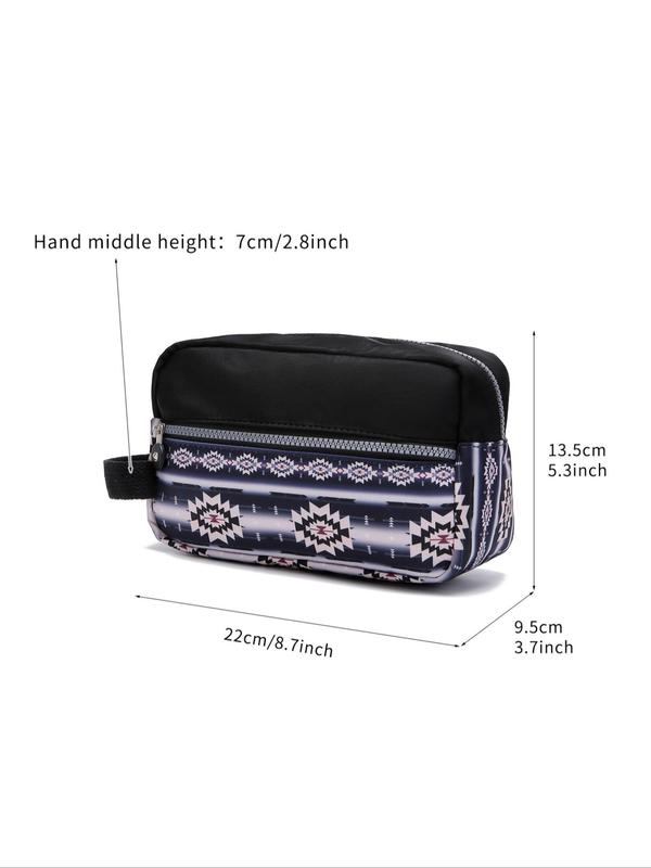 Boho Style Ethnic Pattern Zipper Clutch, Lightweight Storage Bag, Casual Trendy Versatile High-quality Daily Commuting Bag, Girl Fashionable Shopping Bag