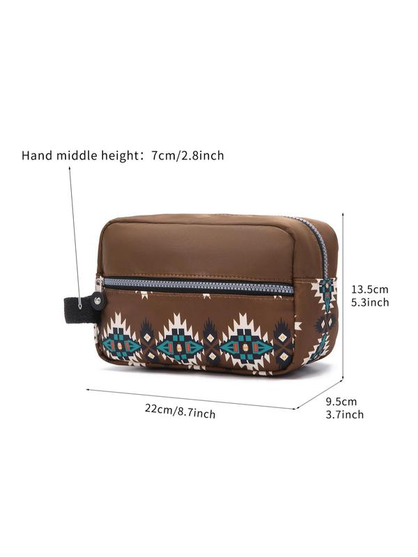 Boho Style Ethnic Pattern Zipper Clutch, Lightweight Storage Bag, Casual Trendy Versatile High-quality Daily Commuting Bag, Girl Fashionable Shopping Bag