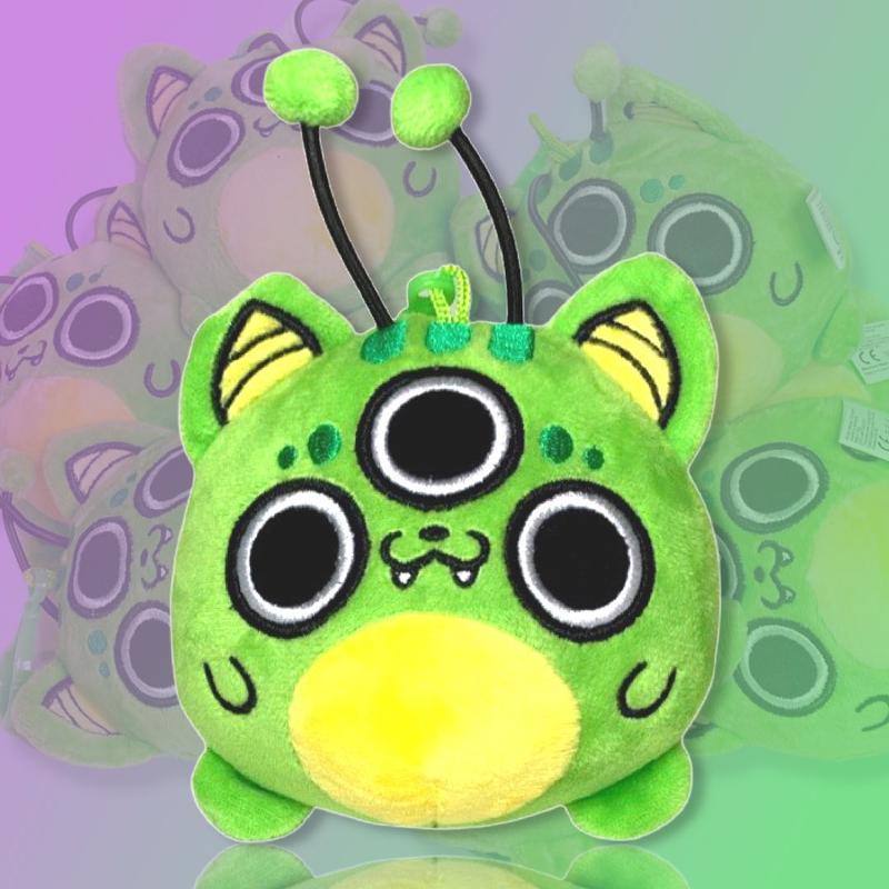 Alien Cat Plush w  Bag Clip