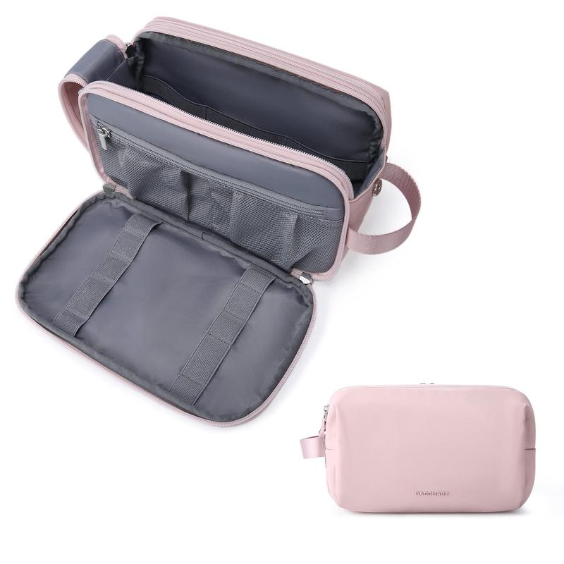 BAGSMART Toiletry Bag, Travel Toiletry Organizer Dopp Kit Water-resistant Bag for Toiletries Accessories, Door Room Essentials with Double Zippers