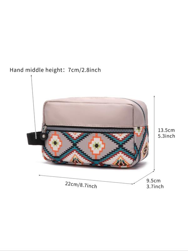 Boho Style Ethnic Pattern Zipper Clutch, Lightweight Storage Bag, Casual Trendy Versatile High-quality Daily Commuting Bag, Girl Fashionable Shopping Bag