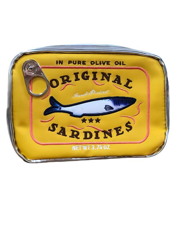 Cute Sardines Can Design Makeup Bag, Multi-functional Zipper Makeup Organizer Pouch, Versatile Storage Bag for Skincare