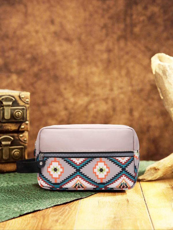 Boho Style Ethnic Pattern Zipper Clutch, Lightweight Storage Bag, Casual Trendy Versatile High-quality Daily Commuting Bag, Girl Fashionable Shopping Bag