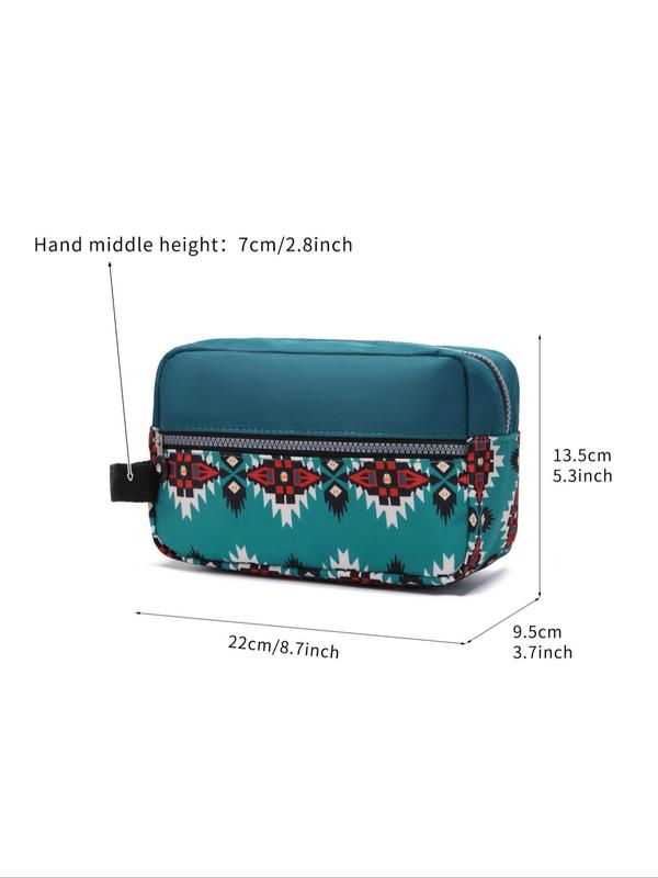 Boho Style Ethnic Pattern Zipper Clutch, Lightweight Storage Bag, Casual Trendy Versatile High-quality Daily Commuting Bag, Girl Fashionable Shopping Bag