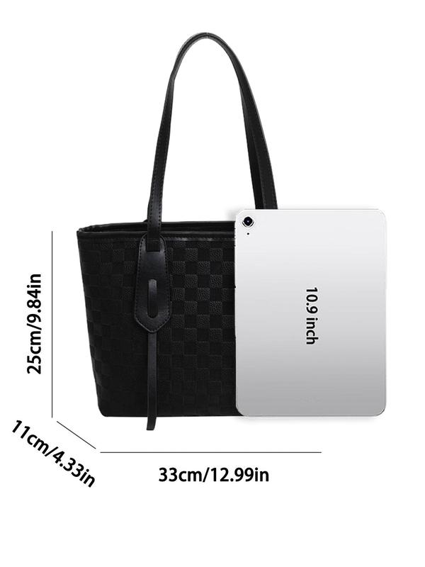 Women's Bow Decorated Tote Bag, Fashionable Large Capacity Shoulder Bag for Work & Daily Used, Casual Trendy Versatile High-quality Daily Commuting Bag