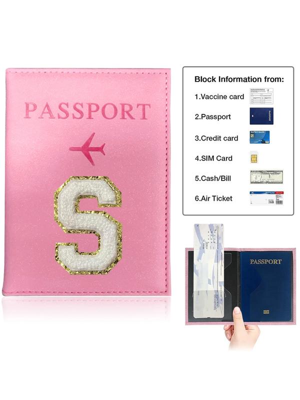 Fashionable Letter Pattern Passport Case, Personalization Passport Holder Cover, Credit Card Sets for Men & Women, Vacation Portable Travel Accessories