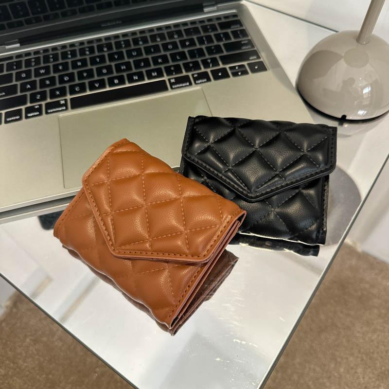 Set of two Wallets Small Fashion Luxury Brand Leather folding wallet, card bag, coin purse