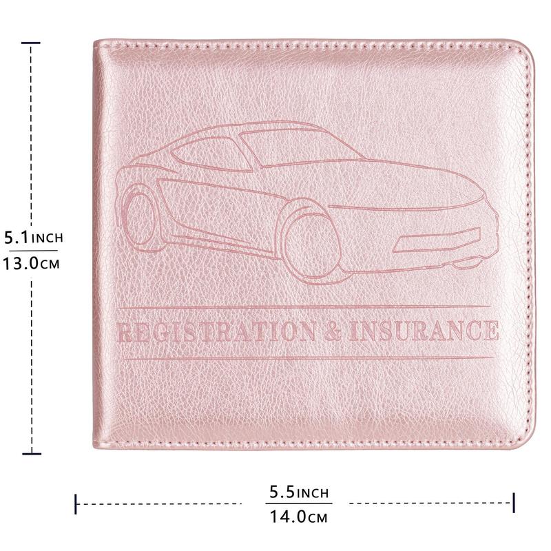 Car Registration & Insurance Holder for Summer Gift, 1 Count Solid Color Car Insurance Profile File Sleeve Holder, Driver's License Sleeve, Summer Travel Car Interior Accessories, Car Accessories