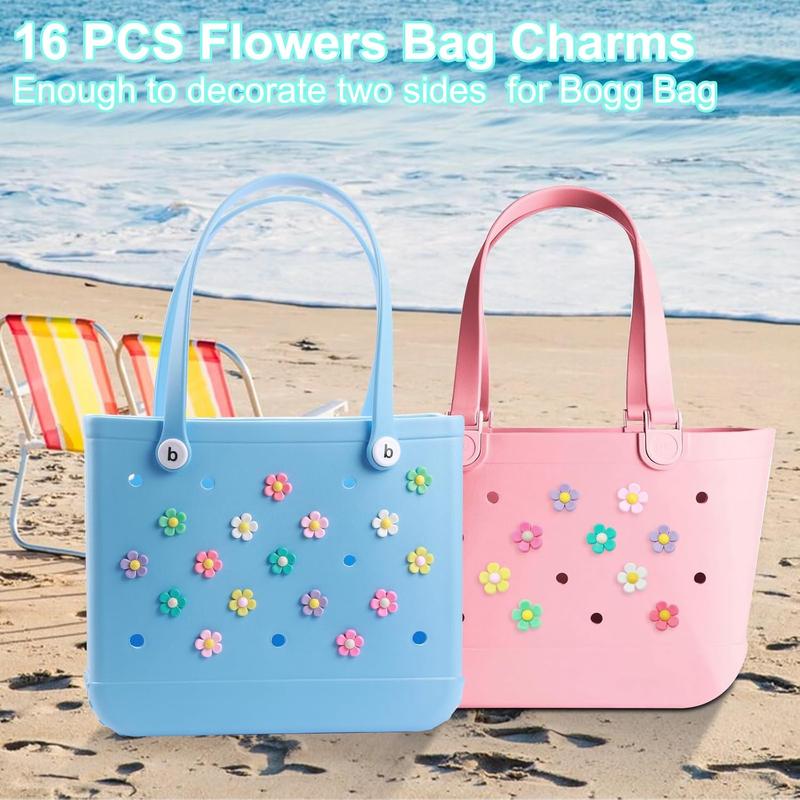 16 count Charms for Bogg Bag Accessories,  Bogg Bag Charms for Simply Southern Tote Charms, Accessories for Bogg Bag, Bogg Accessories Inserts for Small & Large Beach Tote