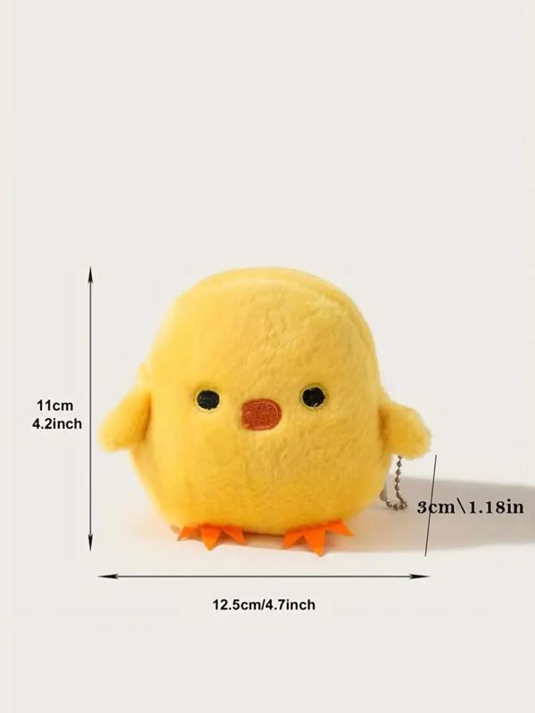 Cute Chicken Design Bag Charm, 2024 New Style Plush Coin Purse, Bag Decoration for Women & Girls, Fashion Bag Accessories for Daily Bag Decor